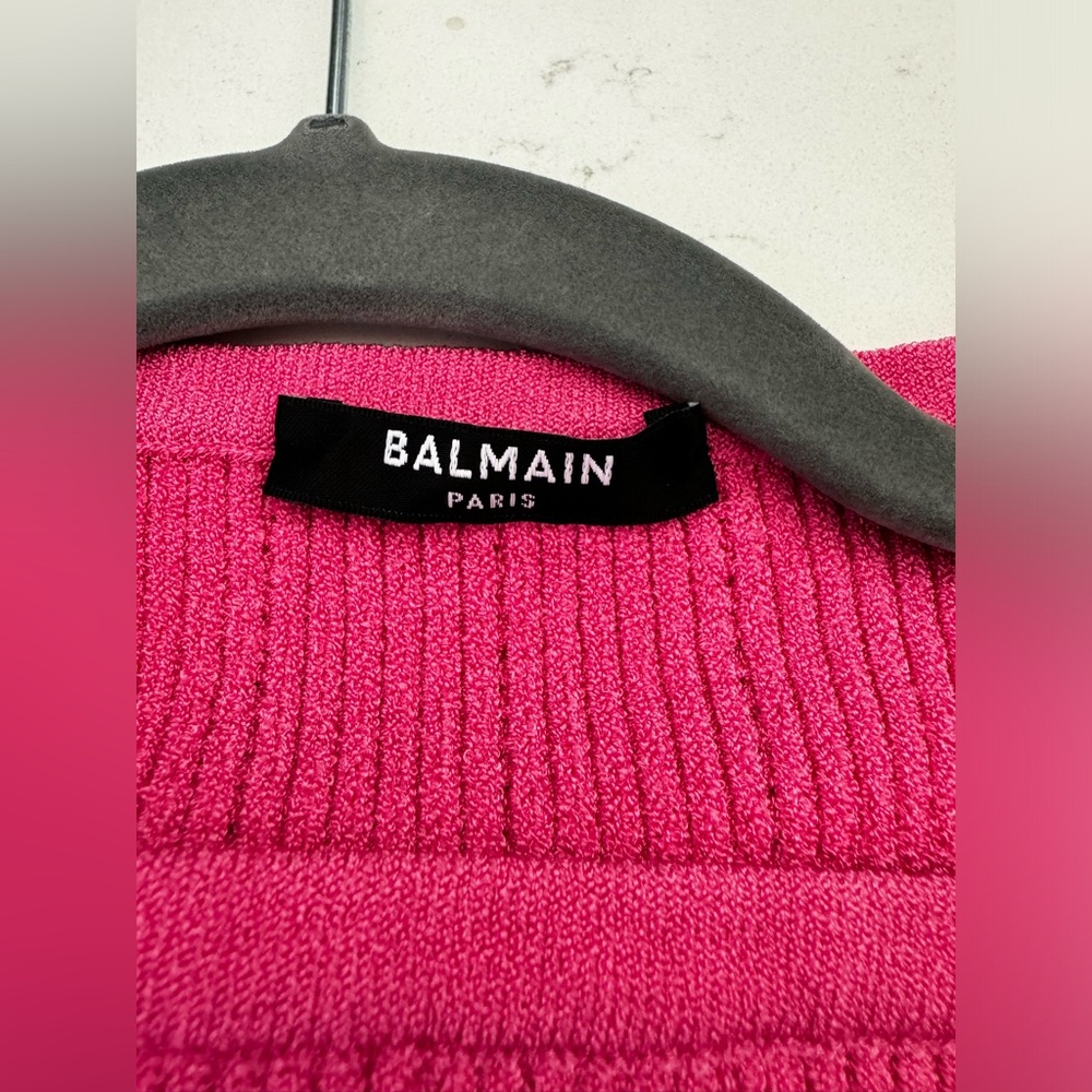 Pink Balmain ribbed top - Picture 3 of 7